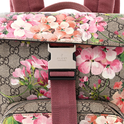 Gucci GG Supreme Monogram Blooms Small Single Buckle Backpack Beige Multicolor Dry Rose 8 of 16