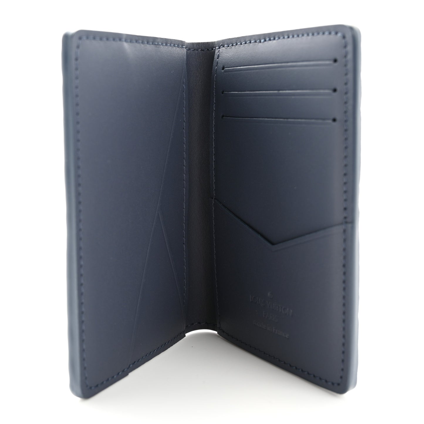 Calfskin Monogram Shadow Pocket Organizer Blue