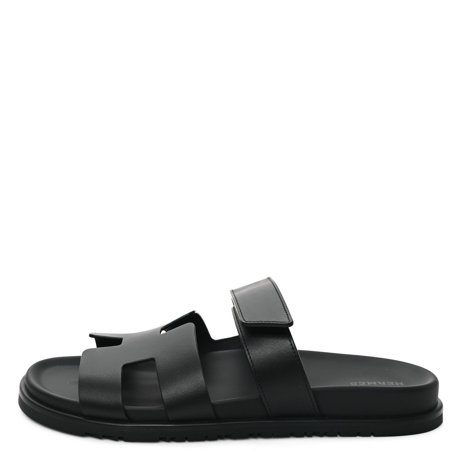 Hermes Calfskin Womens Chypre Sandals 41 Black 1 of 9