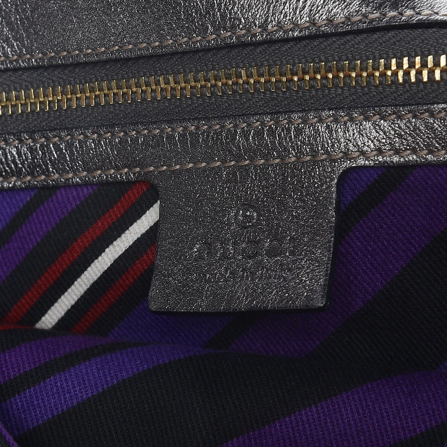 Guccissima Britt Tassel Shoulder Bag Gunmetal