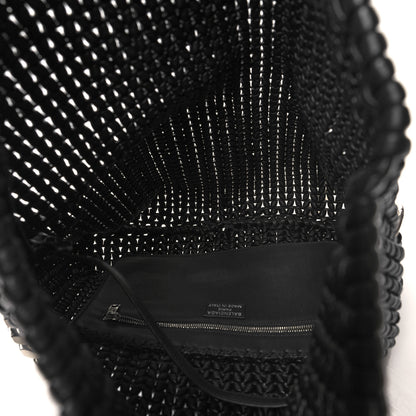 Balenciaga Woven Calfskin Metro Medium Tote Black 5 of 12