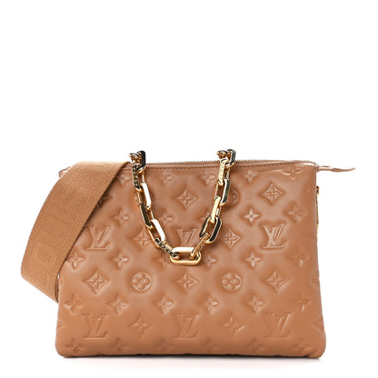 Louis Vuitton Lambskin Embossed Monogram Coussin PM Camel 1 of 11