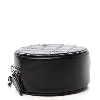 Chanel Lambskin Quilted Round Clutch With Chain Black 4 of 11