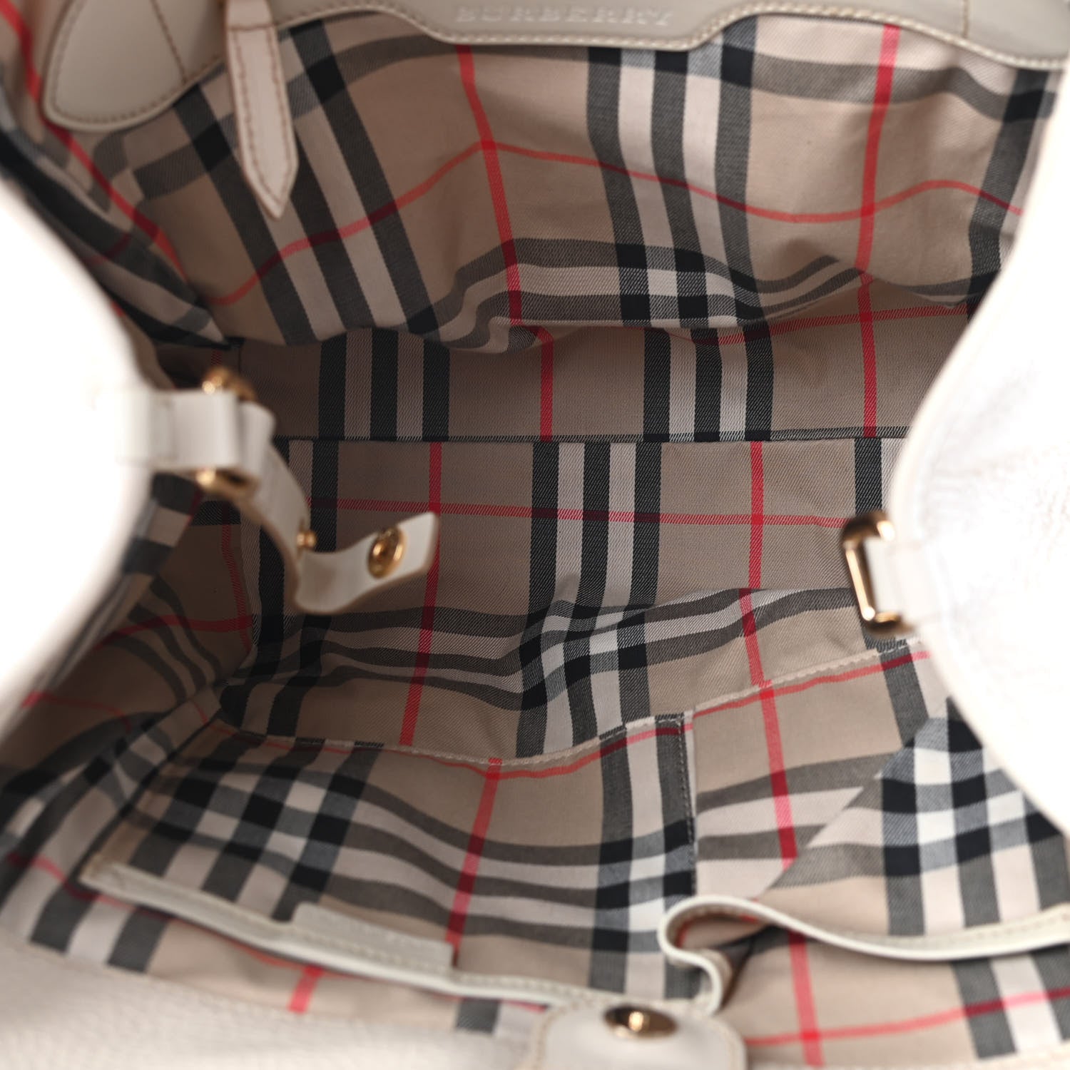 Burberry Grainy Calfskin Small Canterbury Tote Limestone 5 of 9
