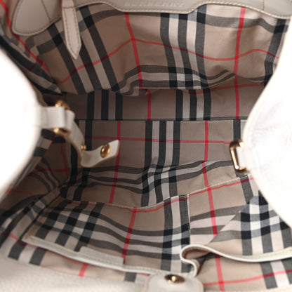 Burberry Grainy Calfskin Small Canterbury Tote Limestone 5 of 9