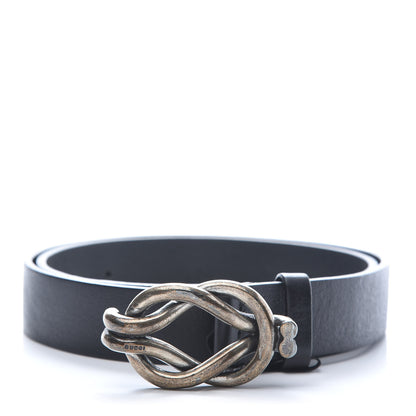 Gucci Calfskin Knotted-Buckle Belt 85 34 Black 1 of 5