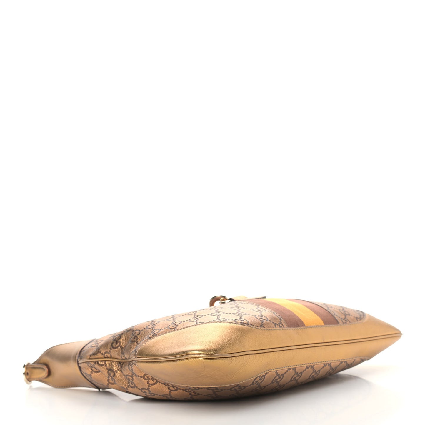 Metallic Guccissima Jackie O Bouvier Web Hobo