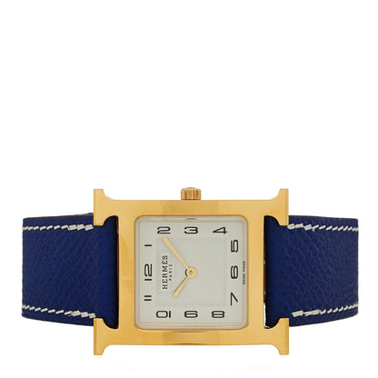 Hermes Stainless Steel Epsom 26mm Heure H Hour Quartz Watch Bleu Electrique 2 of 4