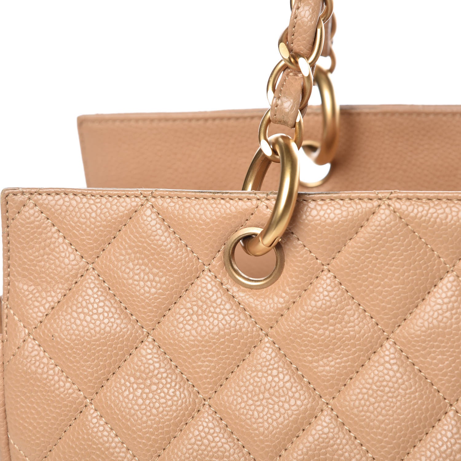 Chanel Caviar Quilted Grand Timeless Tote GTT Beige 19 of 21