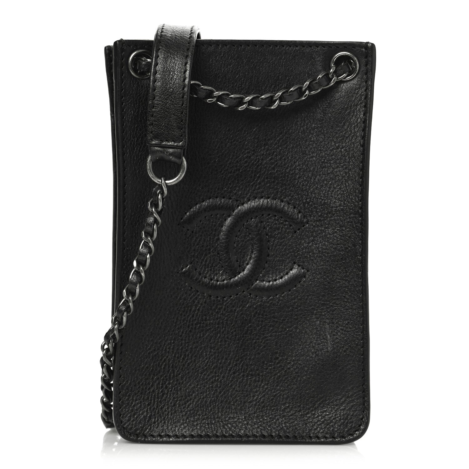 Chanel Calfskin CC Phone Holder Crossbody Black 1 of 10