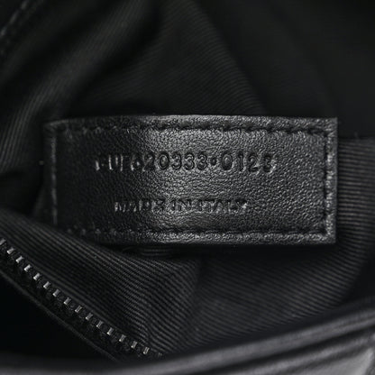 Saint Laurent Calfskin Quilted Toy Loulou Puffer Monogram Monochrome Chain Satchel Black 8 of 12