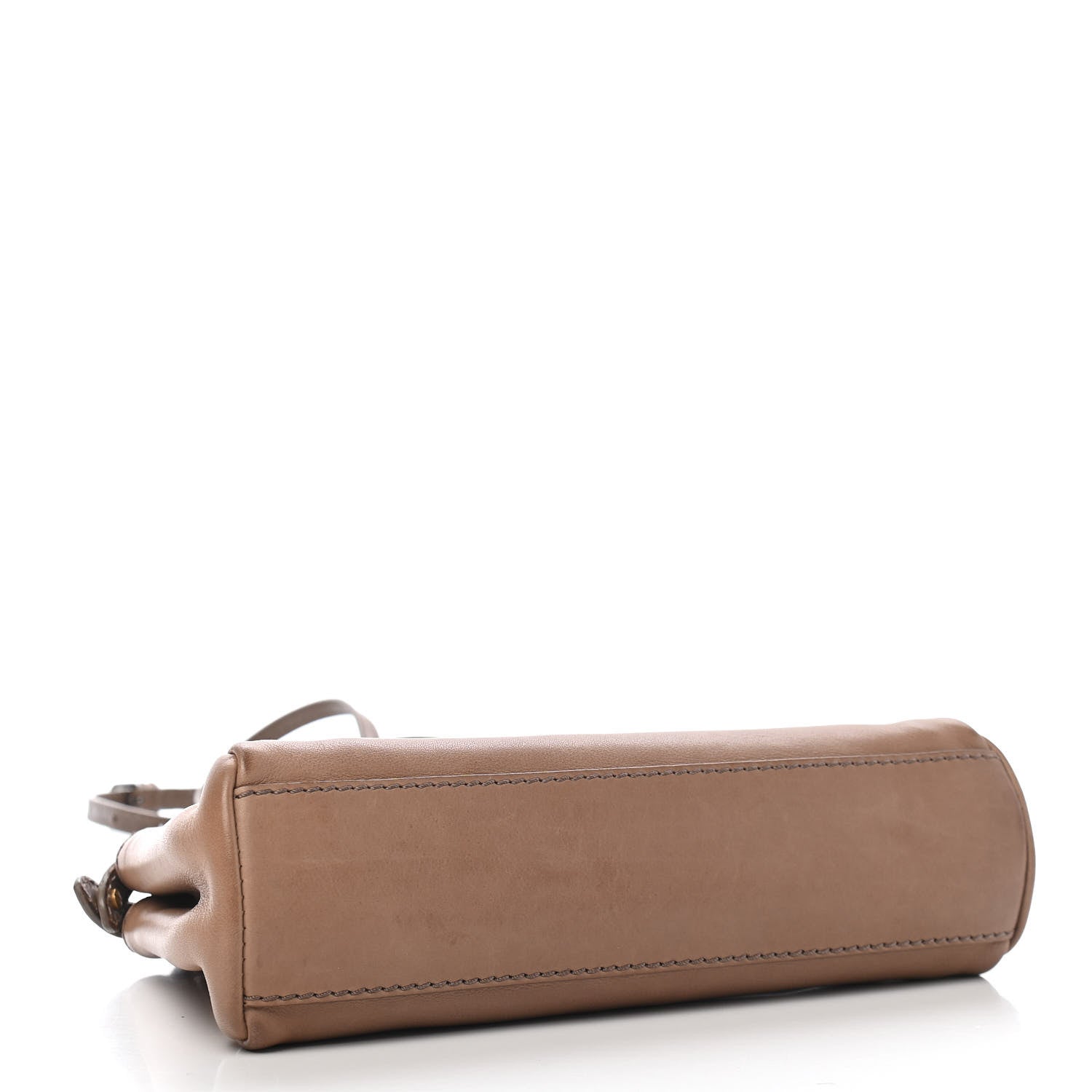 Fendi Vitello Saddle Mini Peekaboo Iconic Satchel Dove 4 of 10