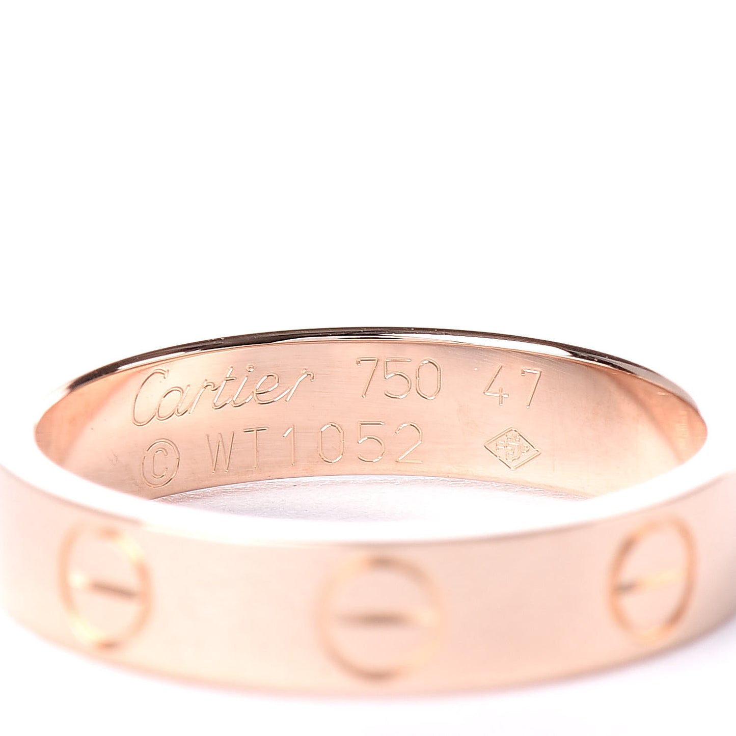 18K Pink Gold 3.5mm LOVE Wedding Band Ring 47 4