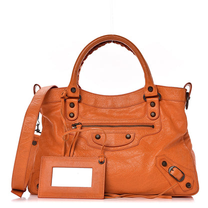 Balenciaga Agneau Classic Hardware Town Tangerine 1 of 18
