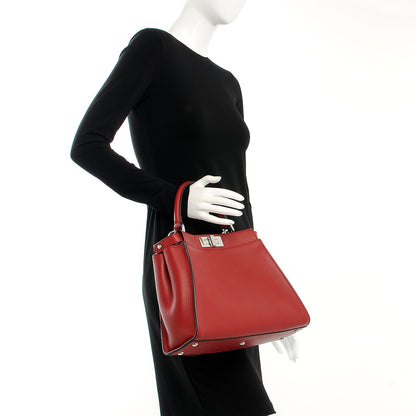 Fendi Vitello Seta Elaphe Crocodile Monster Eyes Medium Peekaboo Iconic Satchel Ribes Naturale 3 of 9