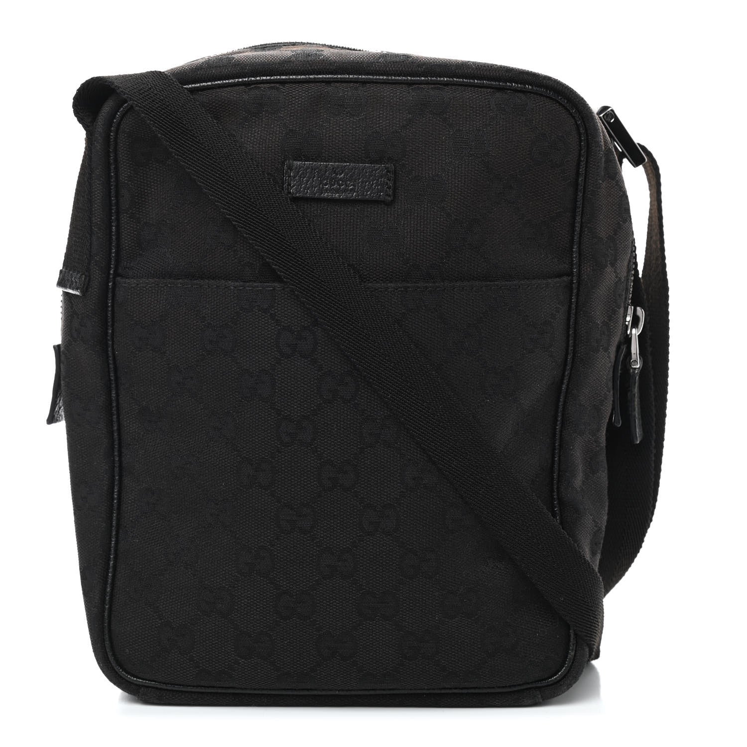 Gucci Monogram Messenger Bag Black 1 of 9