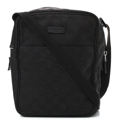 Gucci Monogram Messenger Bag Black 1 of 9
