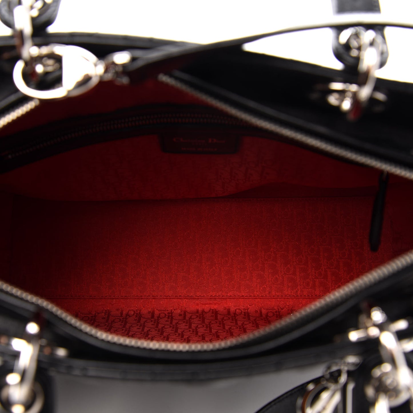 Lambskin Cannage Large Lady Dior Black