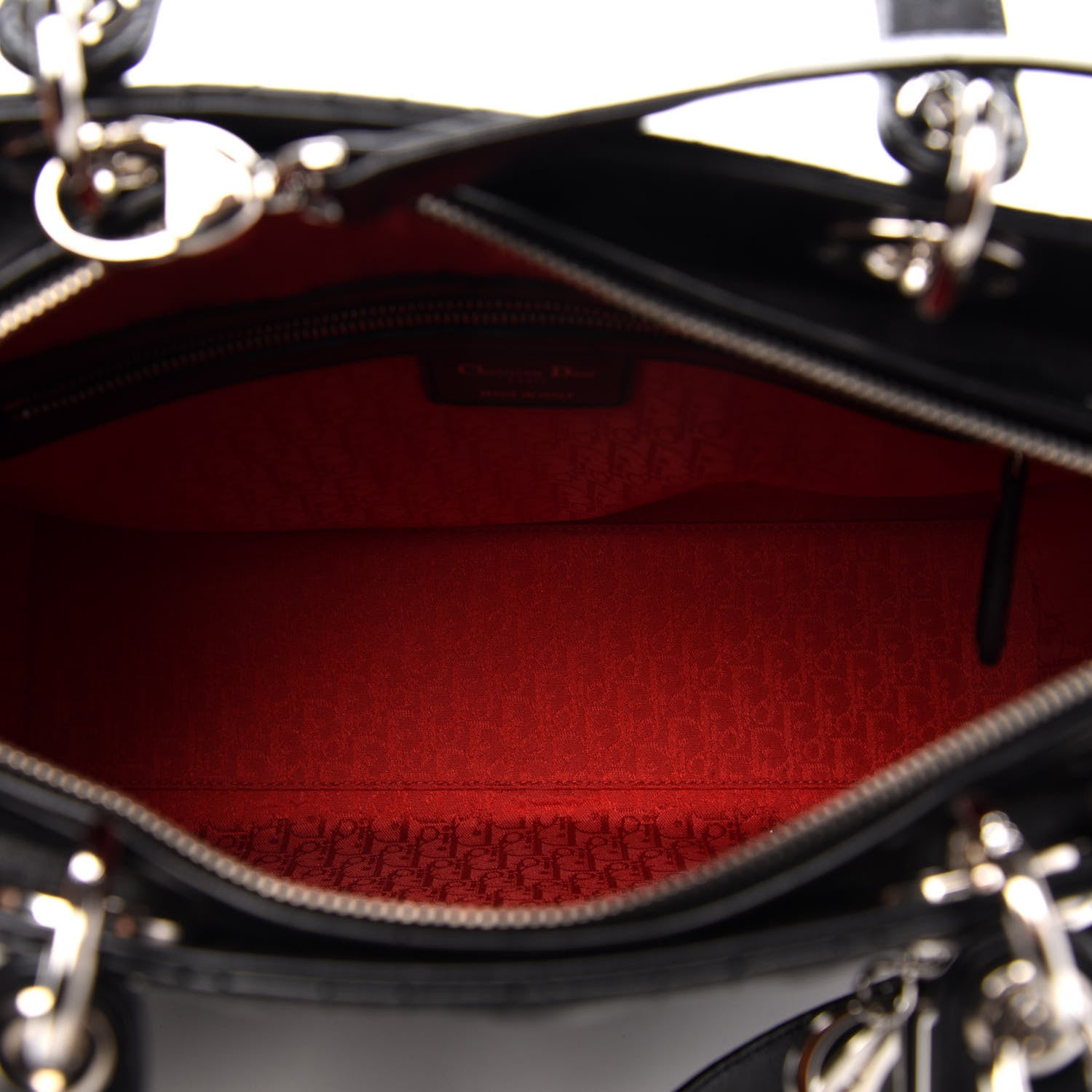 Christian Dior Lambskin Cannage Large Lady Dior Black 6 of 11