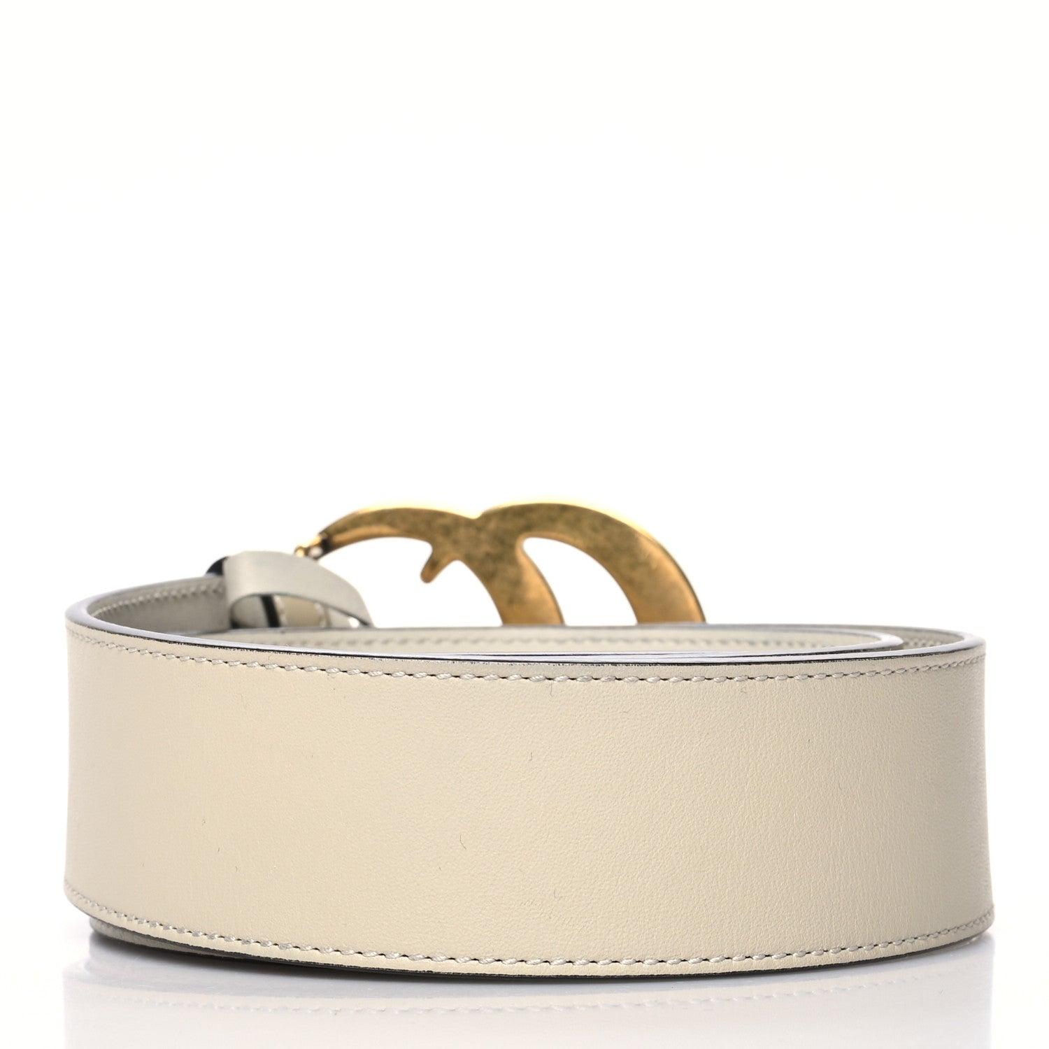 Gucci Calfskin Double G 40mm Belt 80 32 Mystic White 2 of 8