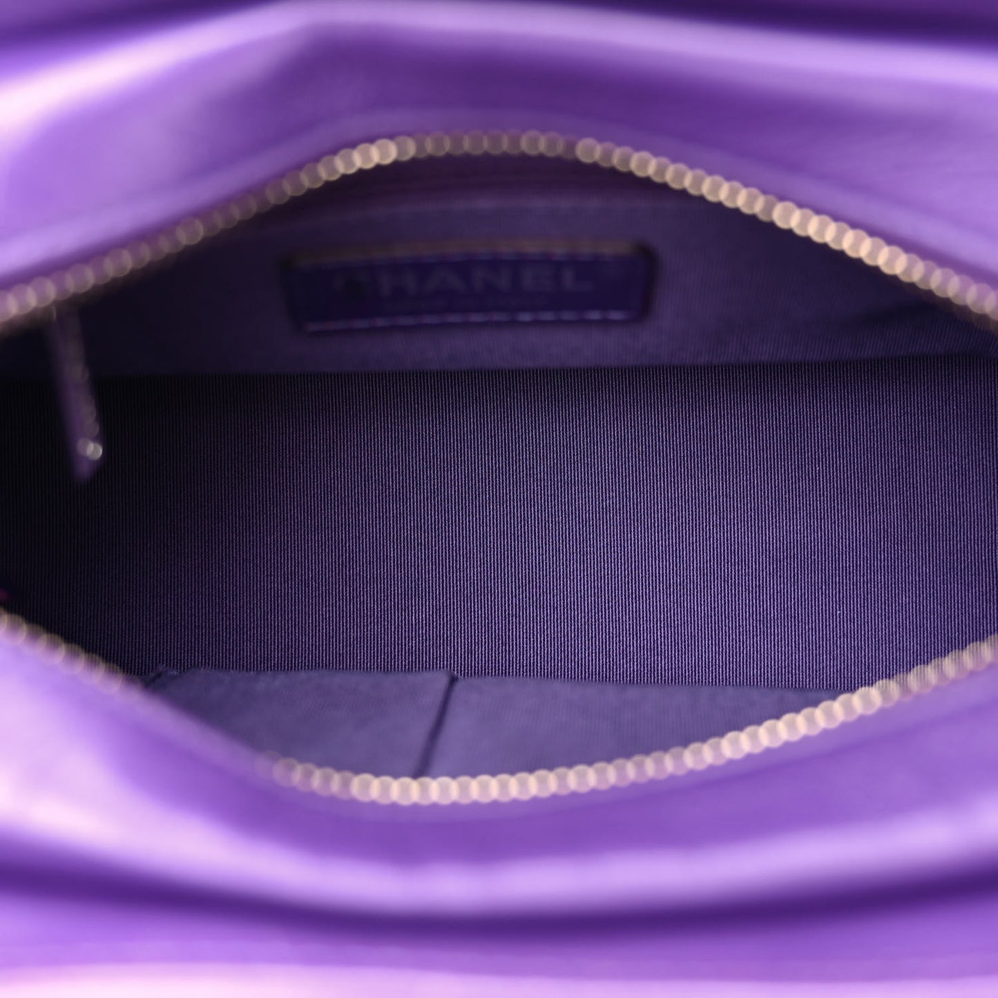 Aged Calfskin Chevron Quilted Small Gabrielle Hobo Purple
