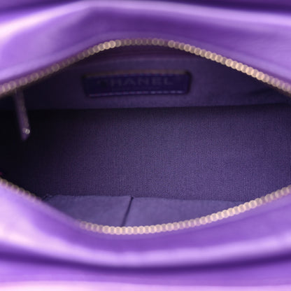 Chanel Aged Calfskin Chevron Quilted Small Gabrielle Hobo Purple 5 of 11