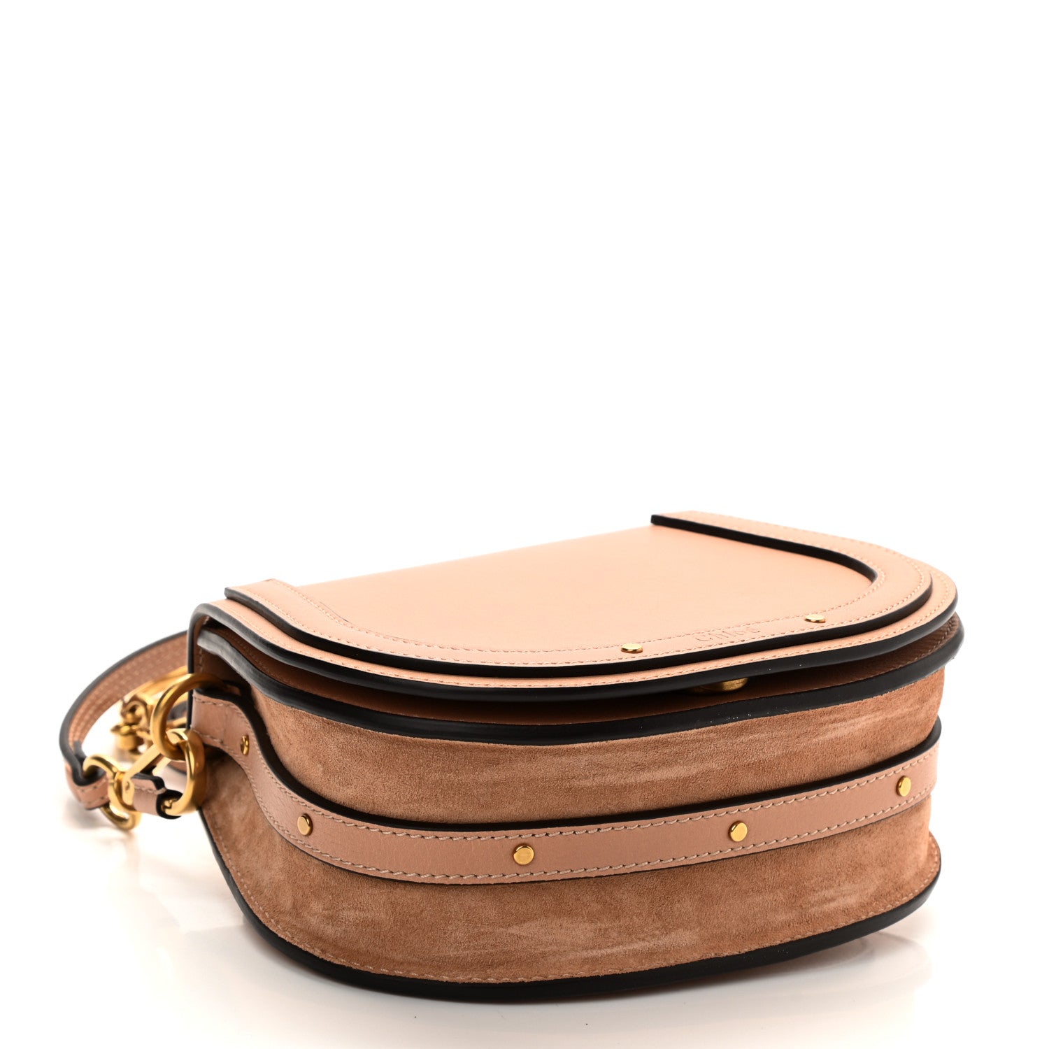 Chloe Calfskin Suede Small Nile Bracelet Bag Biscotti Beige 3 of 7