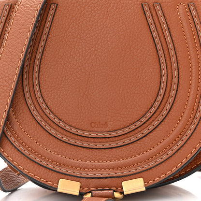 Chloe Grained Calfskin Small Marcie Saddle Bag Tan 8 of 11