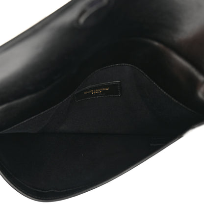 Saint Laurent Smooth Shiny Calfskin Monogram Uptown Pouch Black 5 of 7