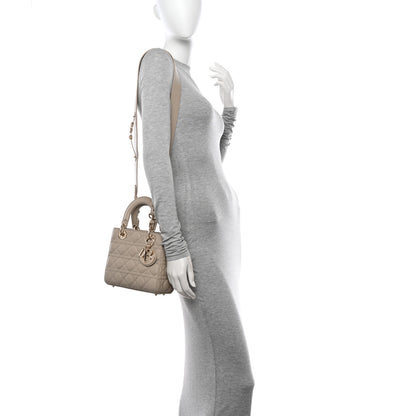 Christian Dior Lambskin Cannage Small My ABCDior Lady Dior Hazelnut 2 of 10