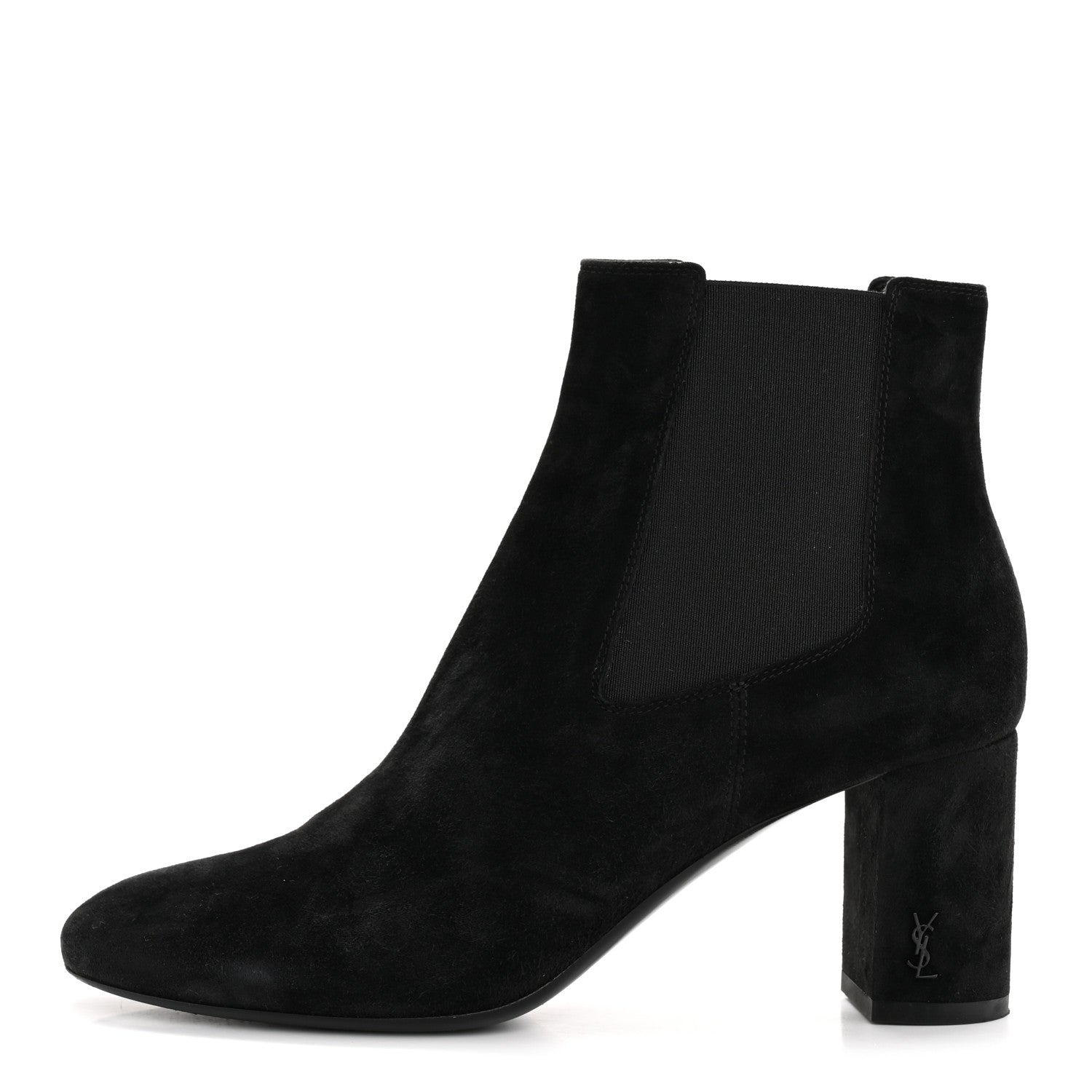 Saint Laurent Suede Loulou Pin Booties 36 Black 1 of 20