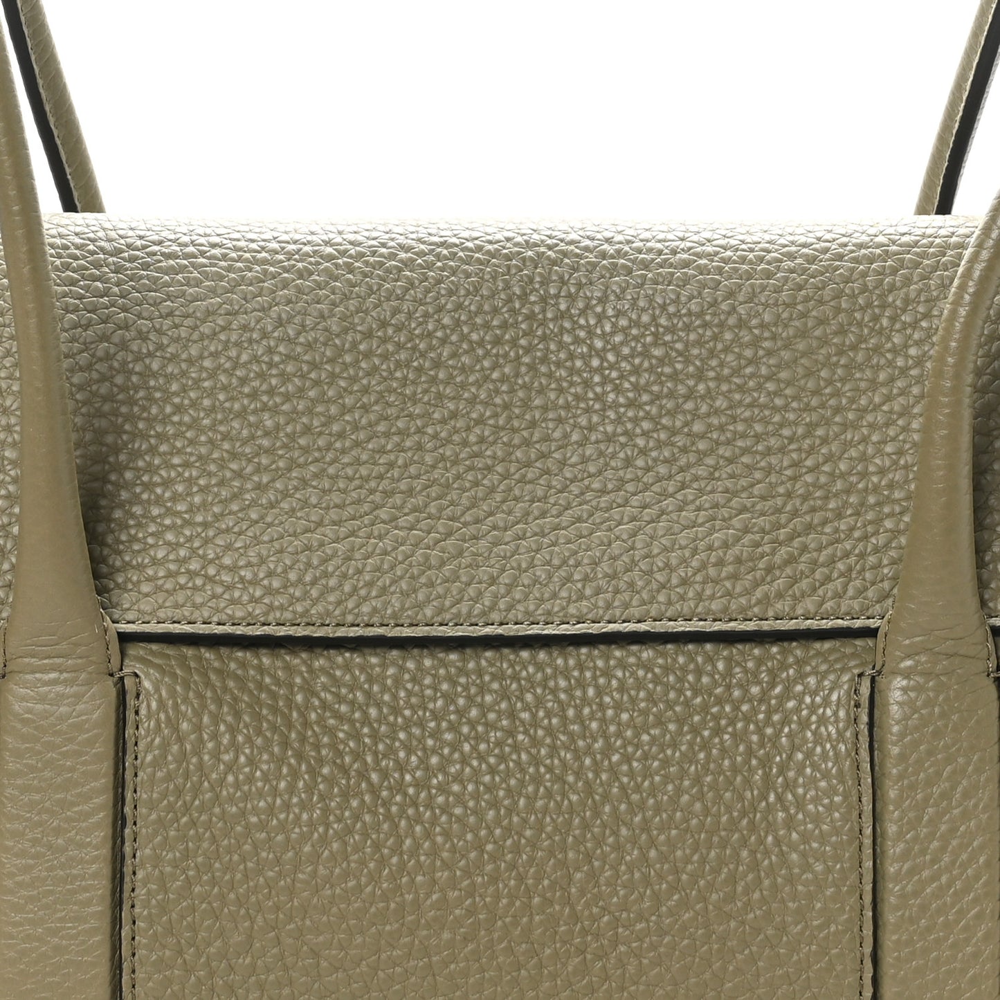 Heavy Grain Small Soft Bayswater Satchel Linen Green