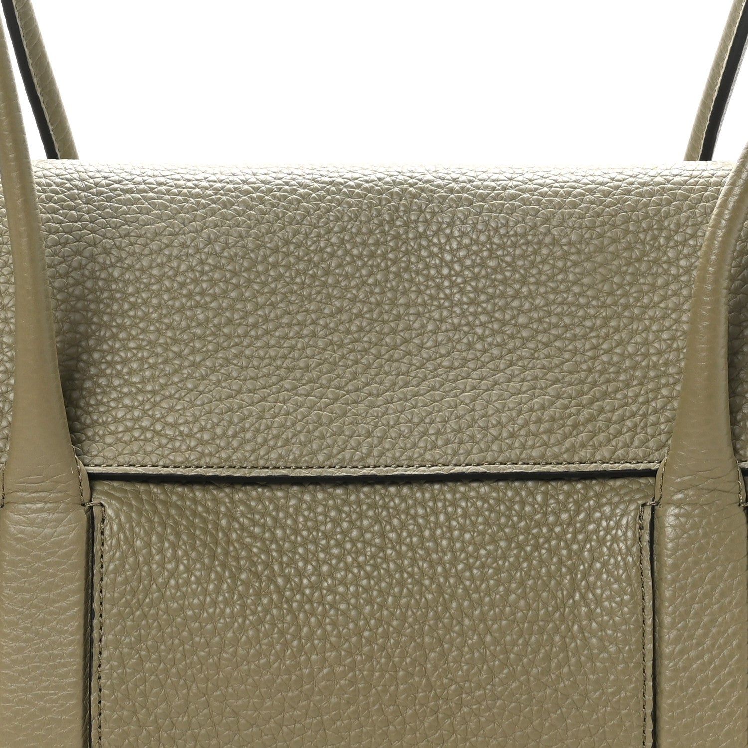 Mulberry Heavy Grain Small Soft Bayswater Satchel Linen Green 7 of 9