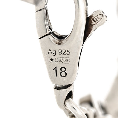 Gucci Sterling Silver Black Mother of Pearl Heart Bracelet 4 of 5