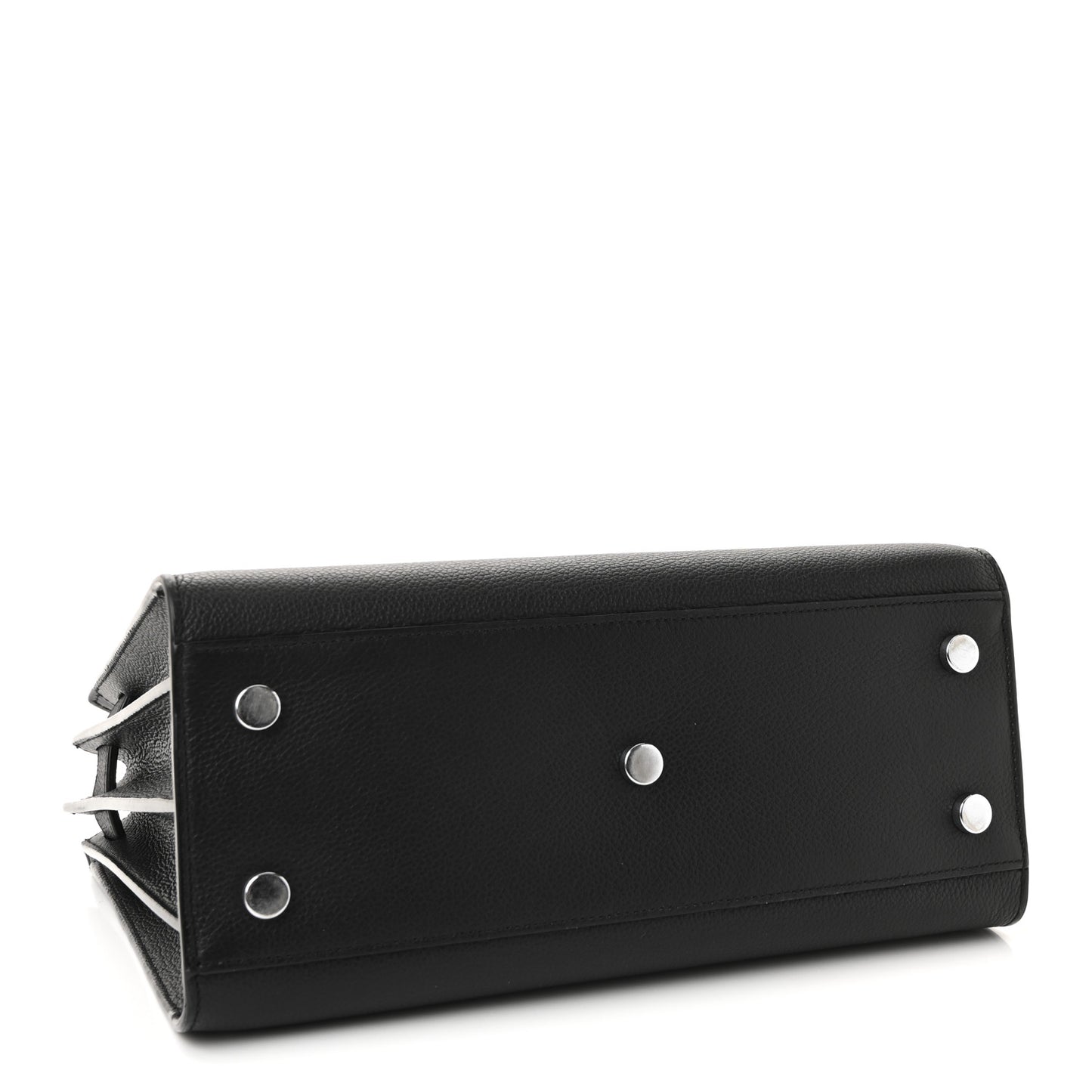 Grained Calfskin Baby Sac De Jour Black