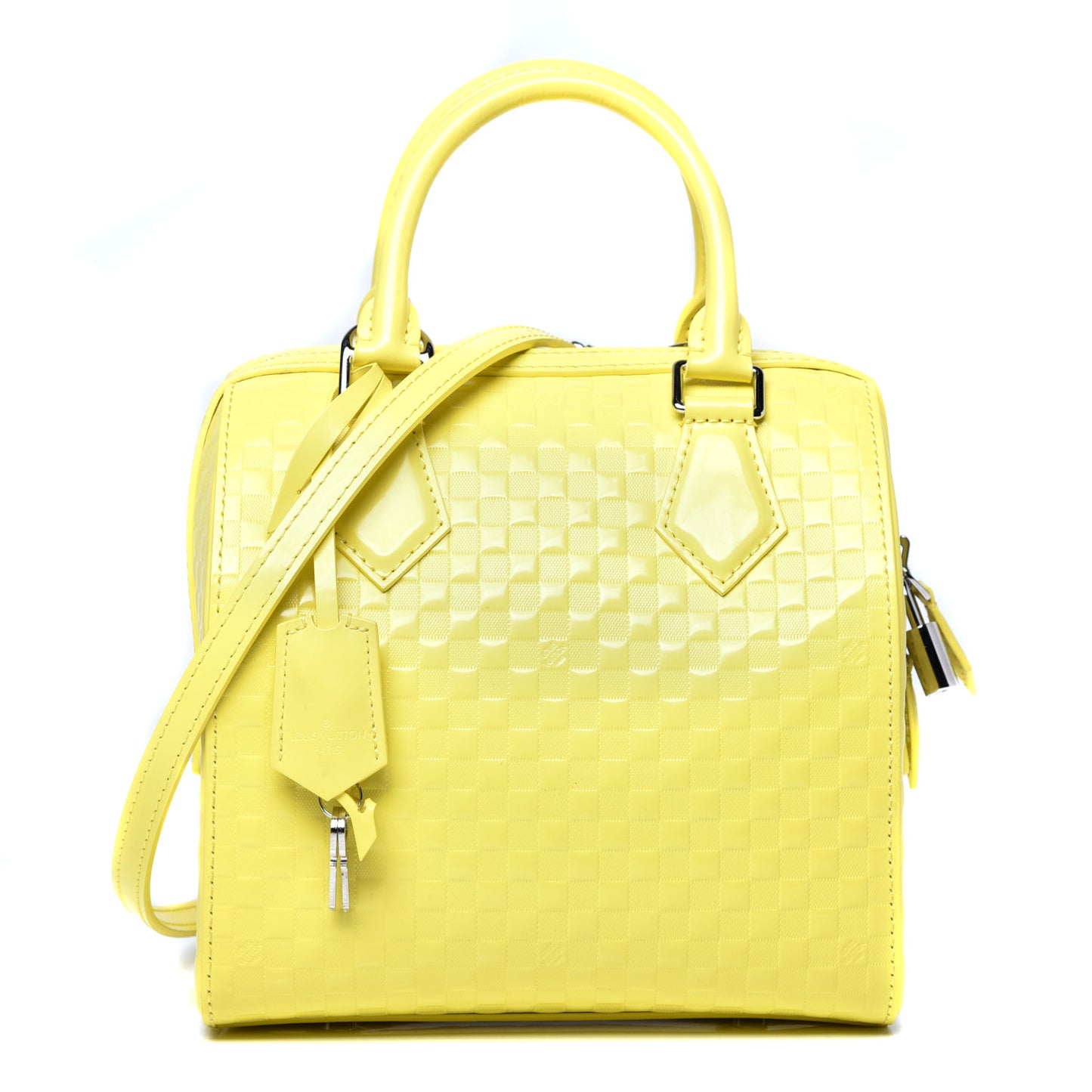 Damier Facette Speedy Cube PM Yellow