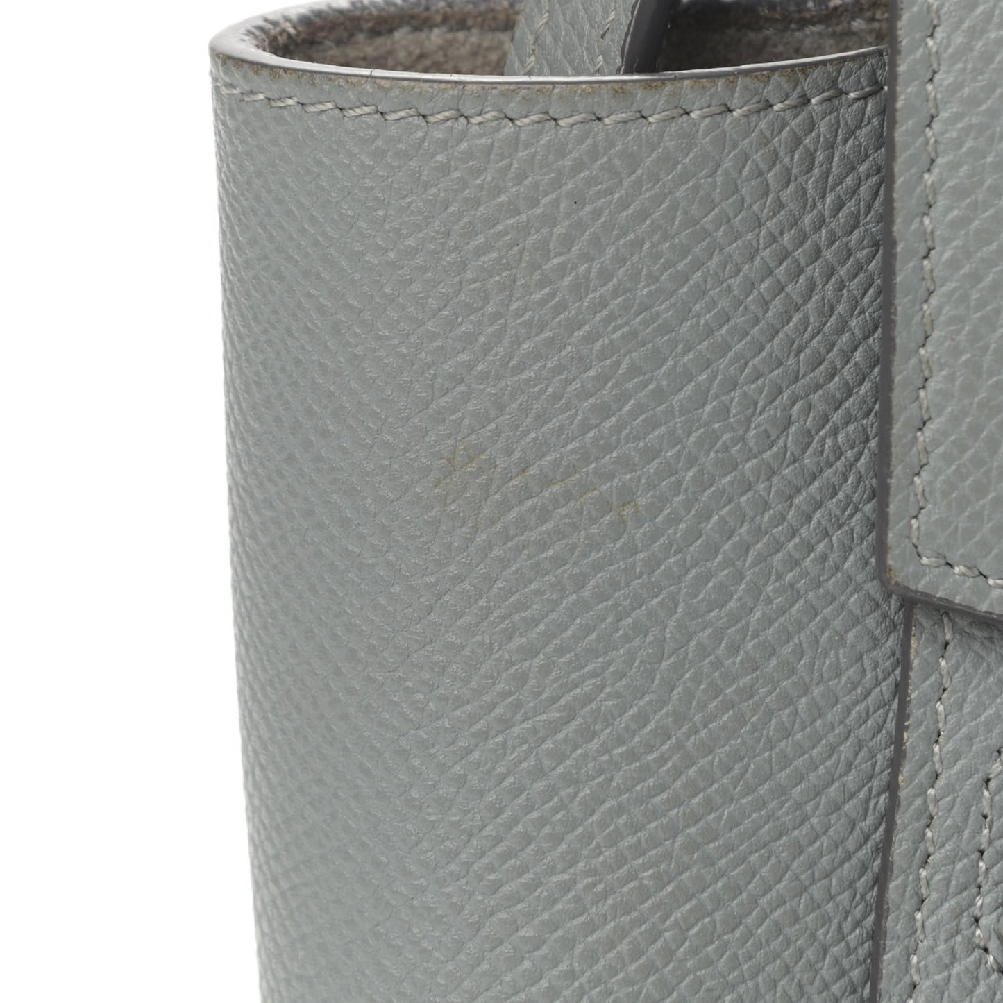 Grained Calfskin Nano Belt Bag Grey
