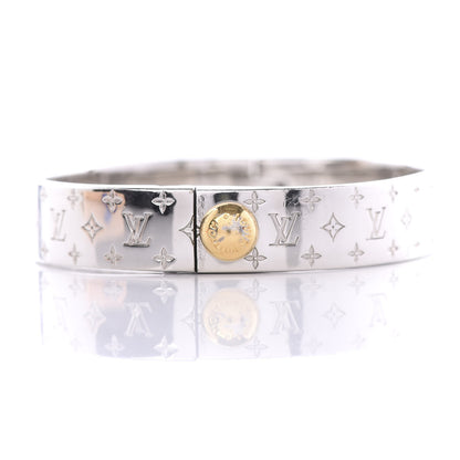 Louis Vuitton Palladium Monogram Nanogram Cuff S 3 of 6