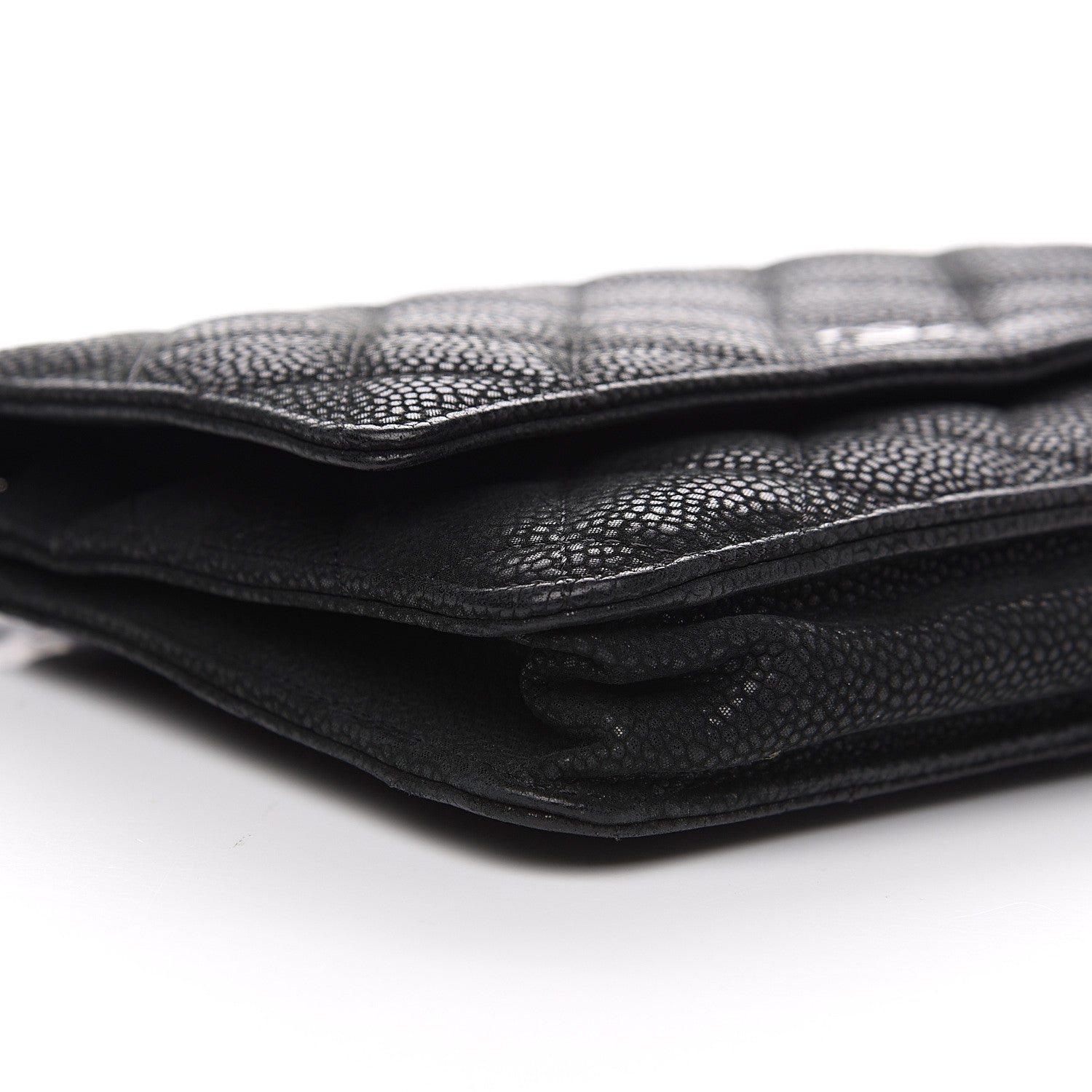 Chanel Iridescent Caviar Quilted Wallet On Chain WOC Black 8 of 10