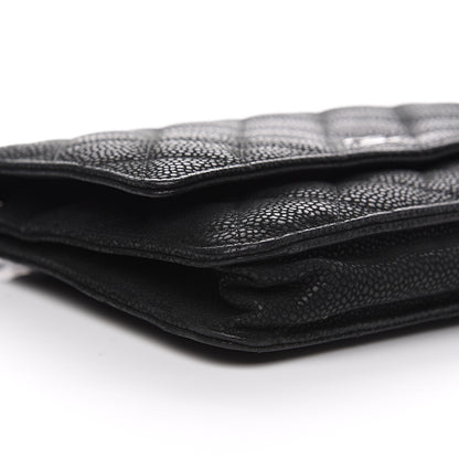 Chanel Iridescent Caviar Quilted Wallet On Chain WOC Black 8 of 10