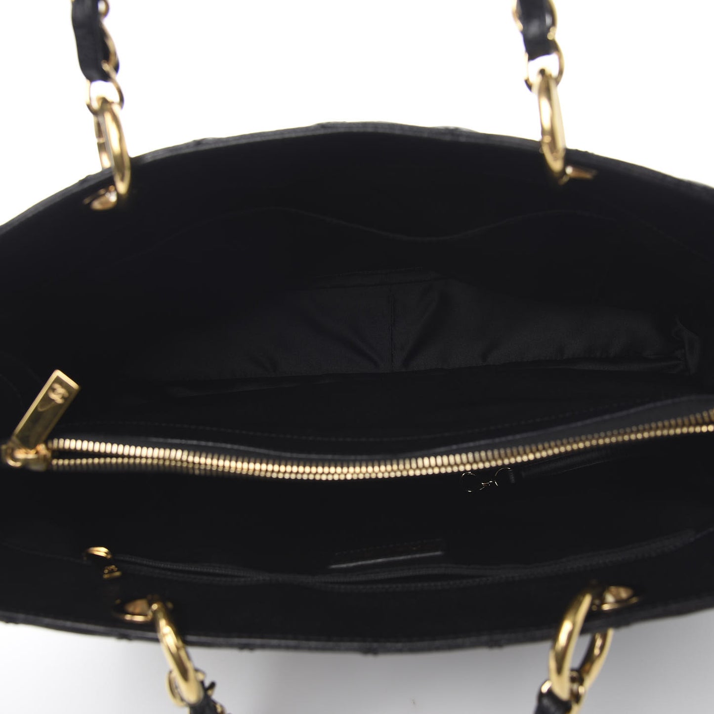 Caviar Quilted Grand Shopping Tote GST Black