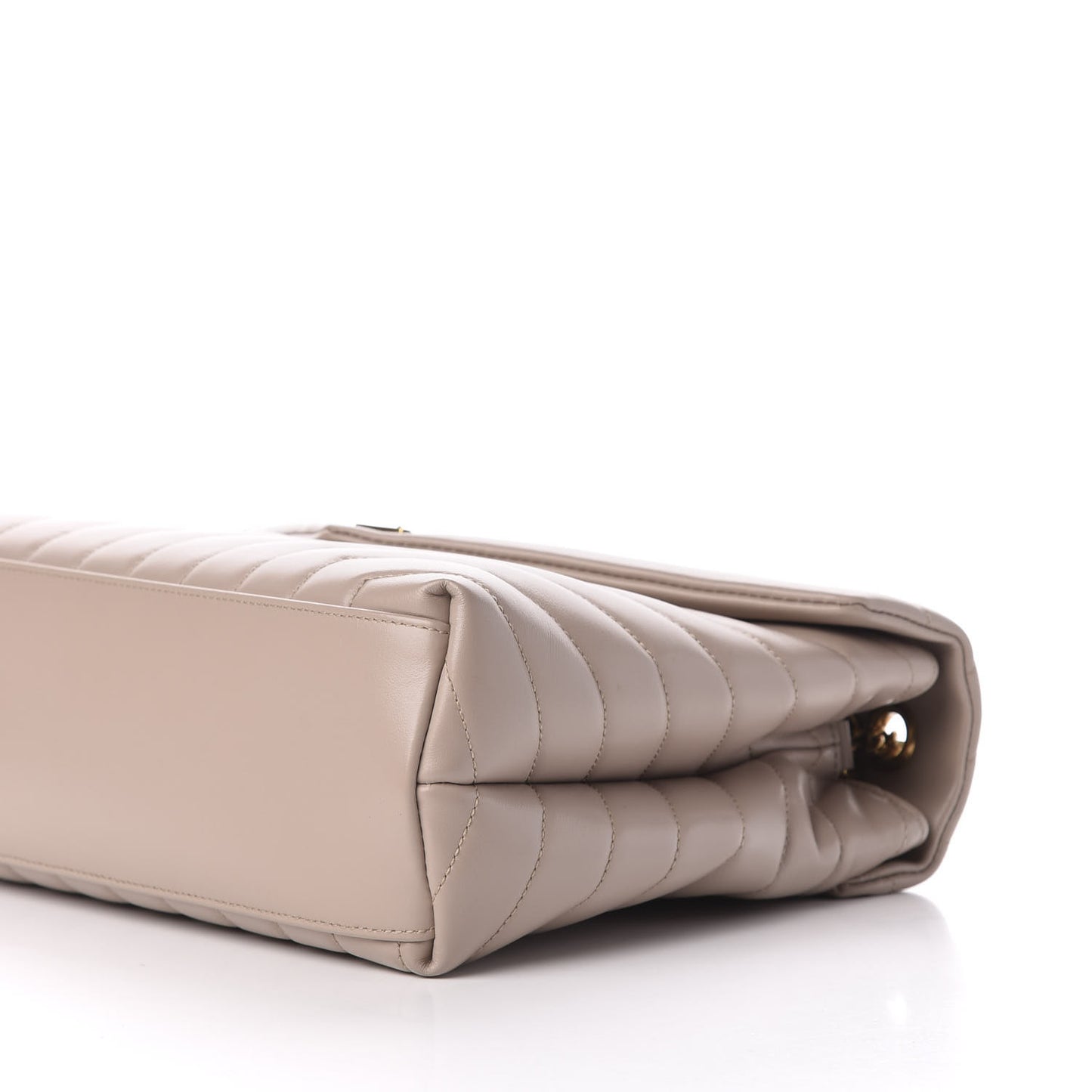 Calfskin Y Quilted Monogram Medium Loulou Chain Satchel Light Natural