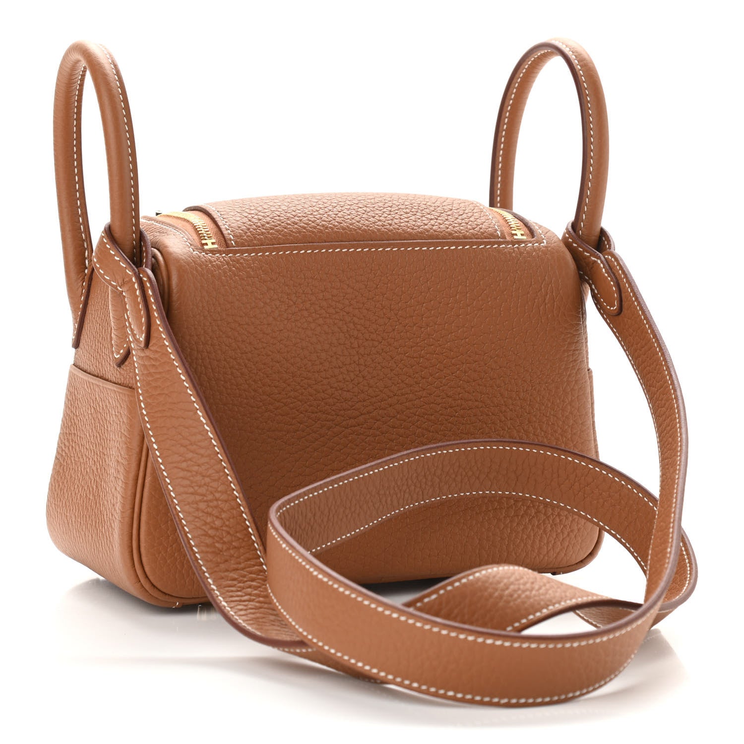 Hermes Taurillon Clemence Mini Lindy 20 Gold 3 of 11