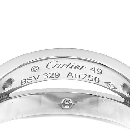 Cartier 18K White Gold 6 Diamond LOVE Ring 49 4.75 4 of 4