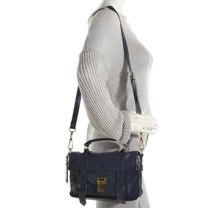 Proenza Schouler Lambskin Tiny PS1 Satchel Midnight 2 of 13