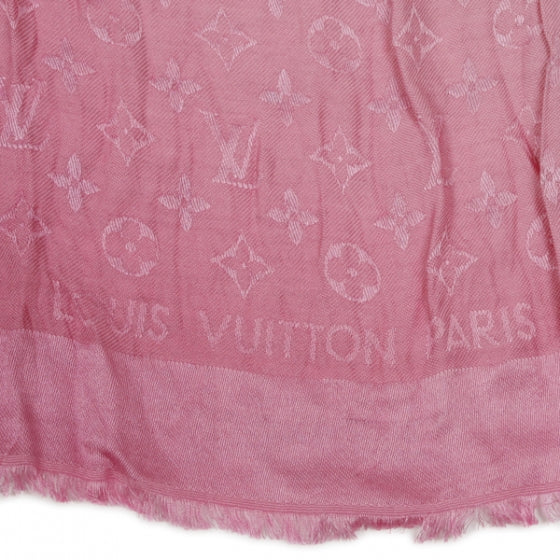 Monogram Denim Bleached Shawl Rose