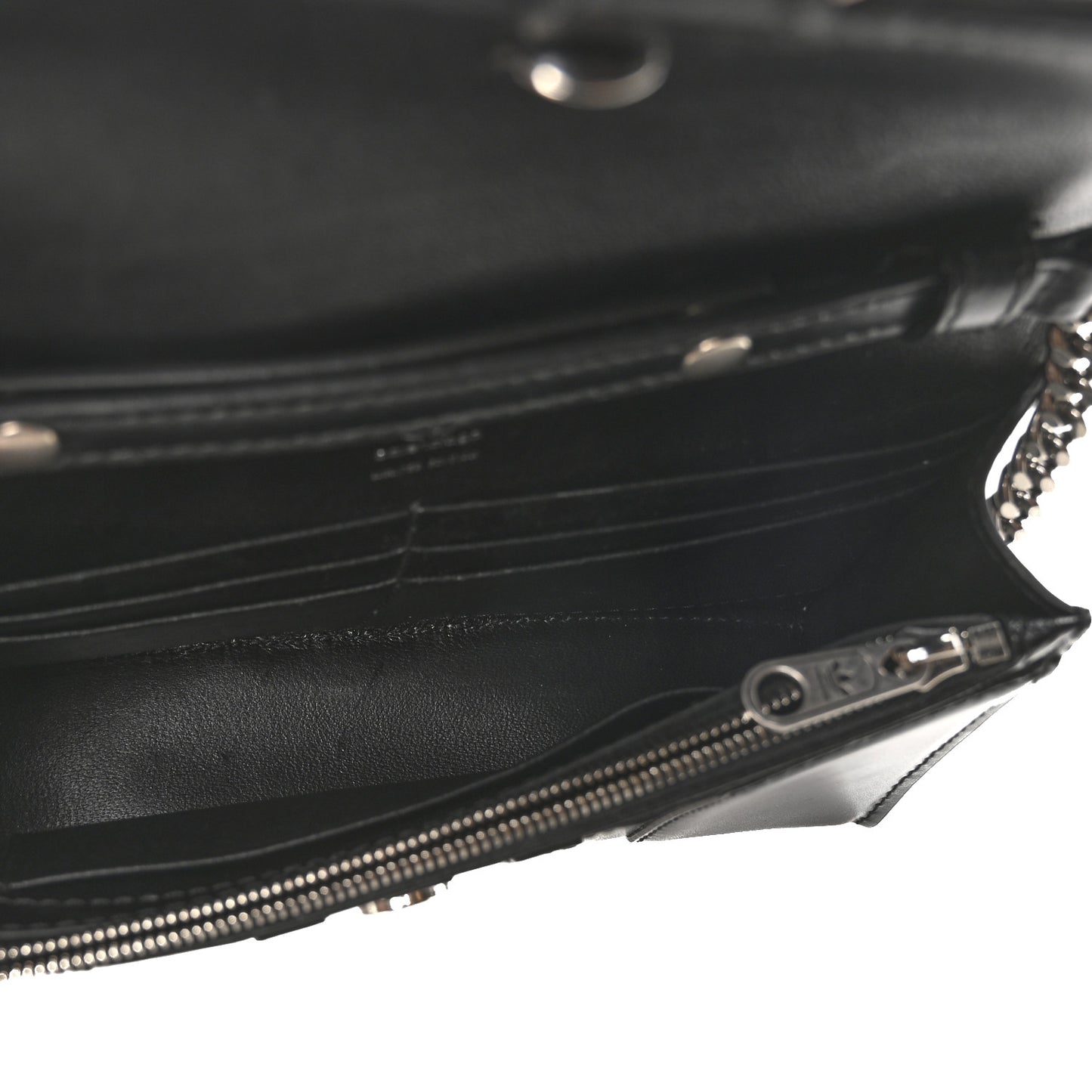 X ADIDAS Box Calfskin Hourglass Chain Bag Black