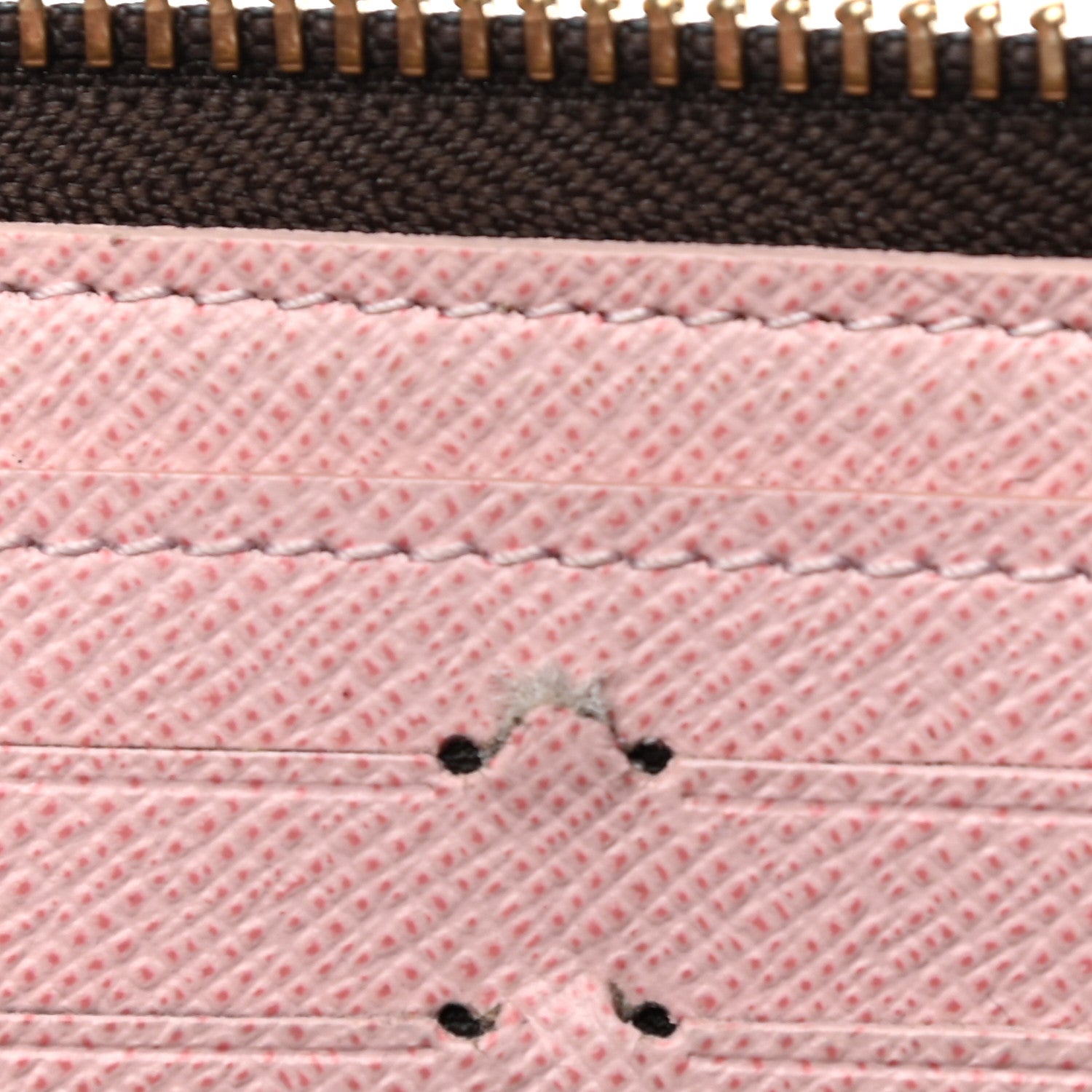 Louis Vuitton Damier Ebene Clemence Wallet Rose Ballerine 8 of 8