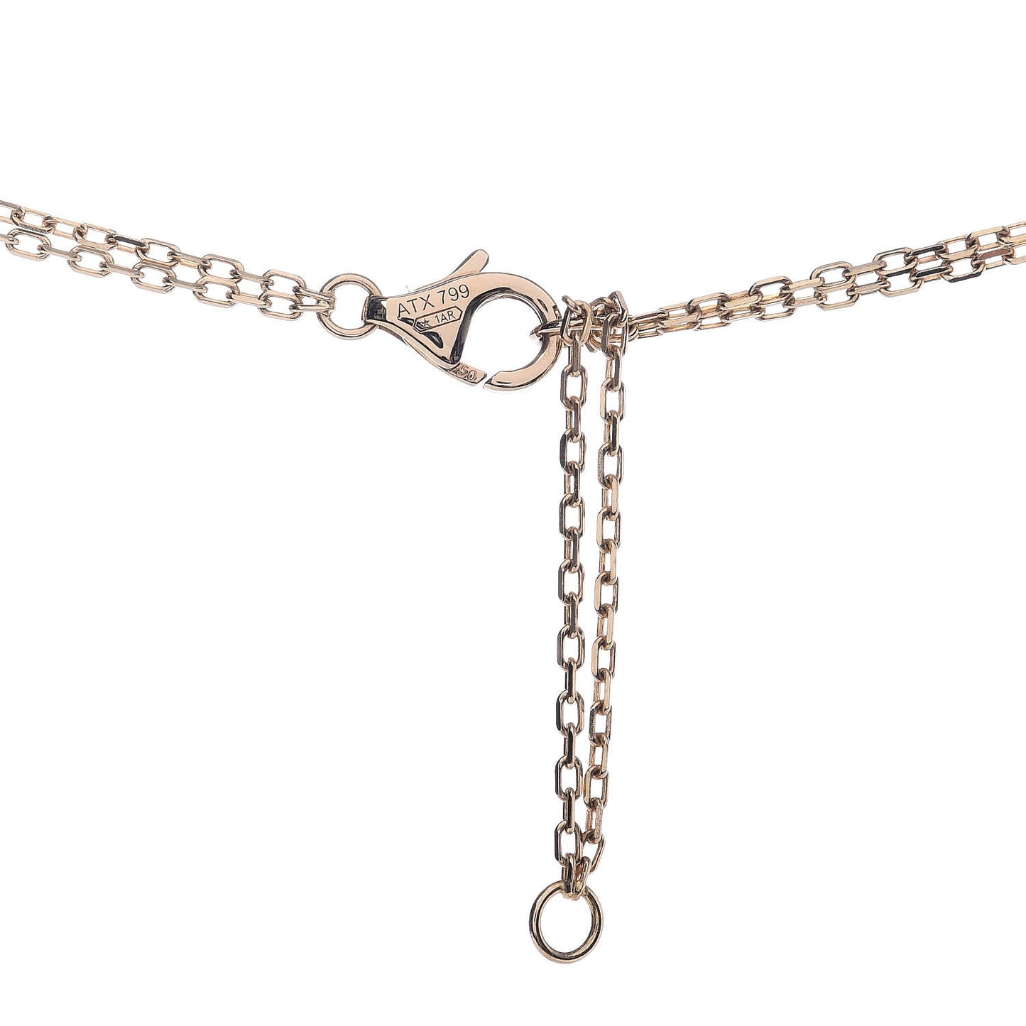 18K Yellow Gold 2 Diamond LOVE Necklace