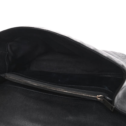 Saint Laurent Sheepskin Matelasse Chevron Monogram Large College Satchel Black 5 of 11